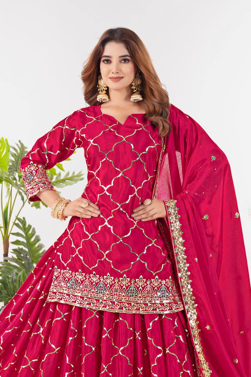 Bridal Sophistication: The Ivory Lattice Ceremonial Gharara